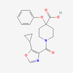 1-[(5-cyclopropyl-1,3-oxazol-4-yl)carbonyl]-4-phenoxypiperidine-4-carboxylic acid