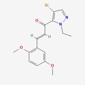 (E)-1-(4-BROMO-1-ETHYL-1H-PYRAZOL-5-YL)-3-(2,5-DIMETHOXYPHENYL)-2-PROPEN-1-ONE