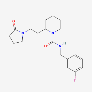 N-(3-fluorobenzyl)-2-[2-(2-oxo-1-pyrrolidinyl)ethyl]-1-piperidinecarboxamide