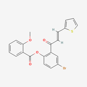 4-bromo-2-[3-(2-thienyl)acryloyl]phenyl 2-methoxybenzoate