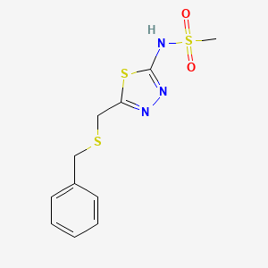 N-{5-[(benzylsulfanyl)methyl]-1,3,4-thiadiazol-2-yl}methanesulfonamide