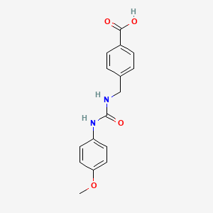 molecular formula C16H16N2O4 B5471392 4-({[(4-METHOXYANILINO)CARBONYL]AMINO}METHYL)BENZOIC ACID 