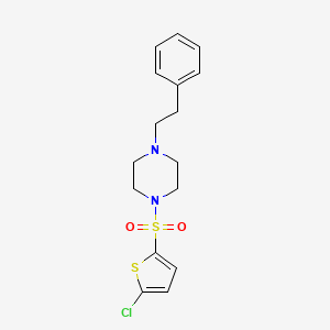 molecular formula C16H19ClN2O2S2 B5471402 1-[(5-CHLORO-2-THIENYL)SULFONYL]-4-PHENETHYLPIPERAZINE 