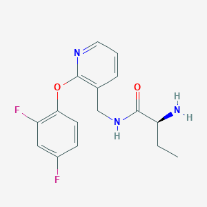 molecular formula C16H17F2N3O2 B5471405 (2S)-2-amino-N-{[2-(2,4-difluorophenoxy)pyridin-3-yl]methyl}butanamide 