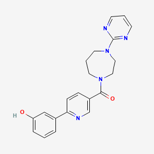 molecular formula C21H21N5O2 B5471416 3-{5-[(4-pyrimidin-2-yl-1,4-diazepan-1-yl)carbonyl]pyridin-2-yl}phenol 