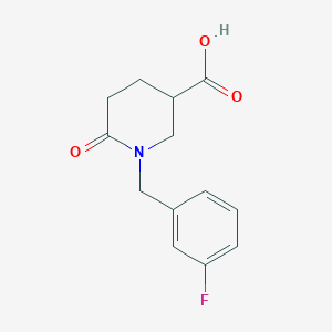 1-(3-fluorobenzyl)-6-oxo-3-piperidinecarboxylic acid