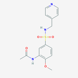 N-{2-methoxy-5-[(pyridin-4-ylmethyl)sulfamoyl]phenyl}acetamide