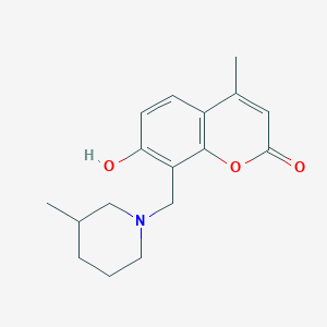 7-hydroxy-4-methyl-8-[(3-methylpiperidin-1-yl)methyl]-2H-chromen-2-one