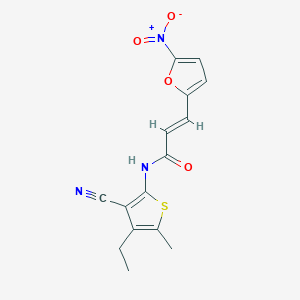 (E)-N-(3-CYANO-4-ETHYL-5-METHYL-2-THIENYL)-3-(5-NITRO-2-FURYL)-2-PROPENAMIDE