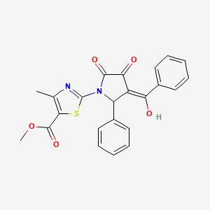 methyl 2-(3-benzoyl-4-hydroxy-5-oxo-2-phenyl-2,5-dihydro-1H-pyrrol-1-yl)-4-methyl-1,3-thiazole-5-carboxylate