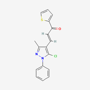 (E)-3-(5-CHLORO-3-METHYL-1-PHENYL-1H-PYRAZOL-4-YL)-1-(2-THIENYL)-2-PROPEN-1-ONE