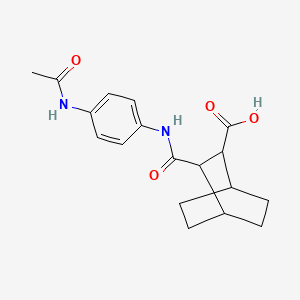 3-{[4-(Acetylamino)phenyl]carbamoyl}bicyclo[2.2.2]octane-2-carboxylic acid