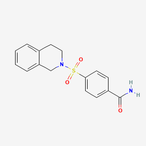 molecular formula C16H16N2O3S B5471567 4-(3,4-dihydro-1H-isoquinolin-2-ylsulfonyl)benzamide 