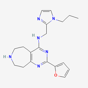 2-(2-furyl)-N-[(1-propyl-1H-imidazol-2-yl)methyl]-6,7,8,9-tetrahydro-5H-pyrimido[4,5-d]azepin-4-amine