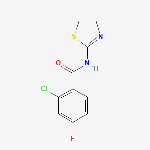 molecular formula C10H8ClFN2OS B5471581 2-chloro-N-(4,5-dihydro-1,3-thiazol-2-yl)-4-fluorobenzamide 