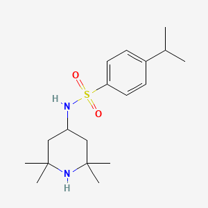 molecular formula C18H30N2O2S B5471604 4-(propan-2-yl)-N-(2,2,6,6-tetramethylpiperidin-4-yl)benzenesulfonamide 