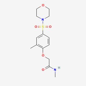 molecular formula C14H20N2O5S B5471605 N-METHYL-2-[2-METHYL-4-(MORPHOLINE-4-SULFONYL)PHENOXY]ACETAMIDE 