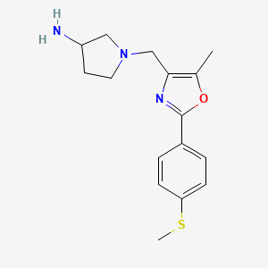 molecular formula C16H21N3OS B5471633 1-({5-methyl-2-[4-(methylthio)phenyl]-1,3-oxazol-4-yl}methyl)-3-pyrrolidinamine dihydrochloride 