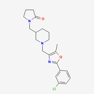 1-[(1-{[2-(3-chlorophenyl)-5-methyl-1,3-oxazol-4-yl]methyl}piperidin-3-yl)methyl]pyrrolidin-2-one