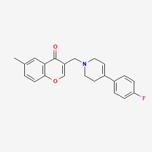 3-{[4-(4-fluorophenyl)-3,6-dihydro-1(2H)-pyridinyl]methyl}-6-methyl-4H-chromen-4-one