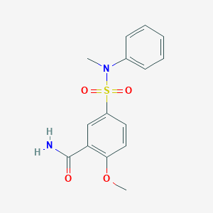 2-Methoxy-5-[methyl(phenyl)sulfamoyl]benzamide