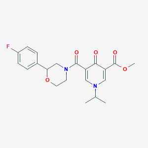 methyl 5-{[2-(4-fluorophenyl)morpholin-4-yl]carbonyl}-1-isopropyl-4-oxo-1,4-dihydropyridine-3-carboxylate