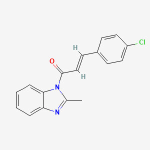 1-[3-(4-chlorophenyl)acryloyl]-2-methyl-1H-benzimidazole