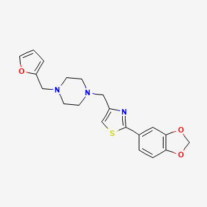 1-{[2-(1,3-benzodioxol-5-yl)-1,3-thiazol-4-yl]methyl}-4-(2-furylmethyl)piperazine