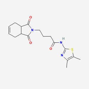 N-(4,5-dimethyl-1,3-thiazol-2-yl)-4-(1,3-dioxo-3a,4,7,7a-tetrahydroisoindol-2-yl)butanamide