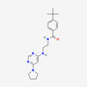 4-tert-butyl-N-(2-{[6-(1-pyrrolidinyl)-4-pyrimidinyl]amino}ethyl)benzamide