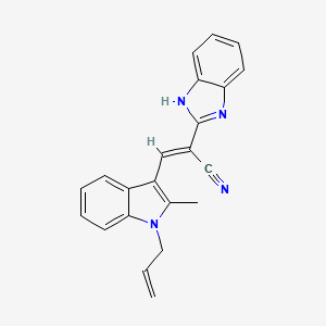 3-(1-allyl-2-methyl-1H-indol-3-yl)-2-(1H-benzimidazol-2-yl)acrylonitrile