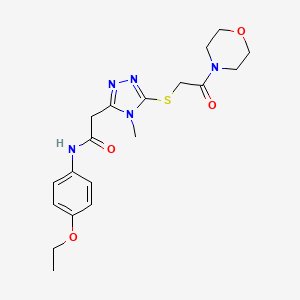 N-(4-ethoxyphenyl)-2-(4-methyl-5-{[2-(morpholin-4-yl)-2-oxoethyl]sulfanyl}-4H-1,2,4-triazol-3-yl)acetamide