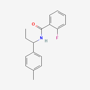 molecular formula C17H18FNO B5471815 2-fluoro-N-[1-(4-methylphenyl)propyl]benzamide 