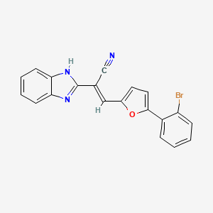 2-(1H-benzimidazol-2-yl)-3-[5-(2-bromophenyl)-2-furyl]acrylonitrile