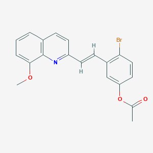 4-bromo-3-[2-(8-methoxy-2-quinolinyl)vinyl]phenyl acetate