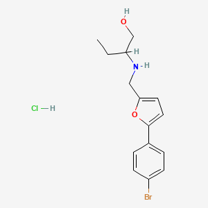 molecular formula C15H19BrClNO2 B5471855 2-({[5-(4-bromophenyl)-2-furyl]methyl}amino)-1-butanol hydrochloride 