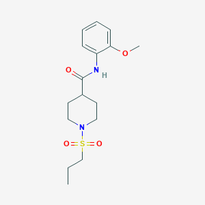 N-(2-methoxyphenyl)-1-propylsulfonylpiperidine-4-carboxamide