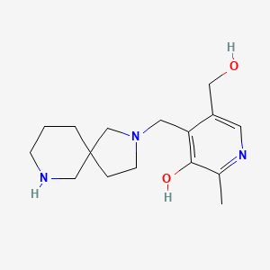 4-(2,7-diazaspiro[4.5]dec-2-ylmethyl)-5-(hydroxymethyl)-2-methyl-3-pyridinol dihydrochloride