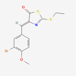 4-(3-bromo-4-methoxybenzylidene)-2-(ethylthio)-1,3-thiazol-5(4H)-one