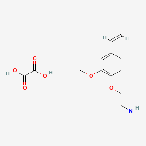 2-[2-methoxy-4-[(E)-prop-1-enyl]phenoxy]-N-methylethanamine;oxalic acid