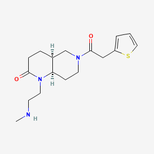 rel-(4aS,8aR)-1-[2-(methylamino)ethyl]-6-(2-thienylacetyl)octahydro-1,6-naphthyridin-2(1H)-one hydrochloride