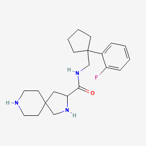 N-{[1-(2-fluorophenyl)cyclopentyl]methyl}-2,8-diazaspiro[4.5]decane-3-carboxamide dihydrochloride