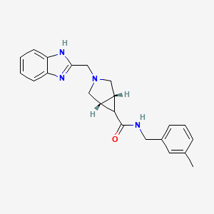 molecular formula C22H24N4O B5471982 (1R*,5S*,6r)-3-(1H-benzimidazol-2-ylmethyl)-N-(3-methylbenzyl)-3-azabicyclo[3.1.0]hexane-6-carboxamide 