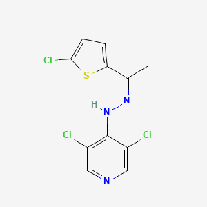 3,5-dichloro-N-[(Z)-1-(5-chlorothiophen-2-yl)ethylideneamino]pyridin-4-amine