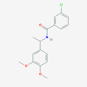 3-chloro-N-[1-(3,4-dimethoxyphenyl)ethyl]benzamide