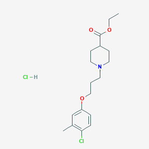 Ethyl 1-[3-(4-chloro-3-methylphenoxy)propyl]piperidine-4-carboxylate;hydrochloride