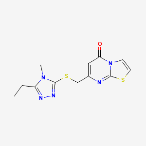 7-{[(5-ethyl-4-methyl-4H-1,2,4-triazol-3-yl)sulfanyl]methyl}-5H-[1,3]thiazolo[3,2-a]pyrimidin-5-one