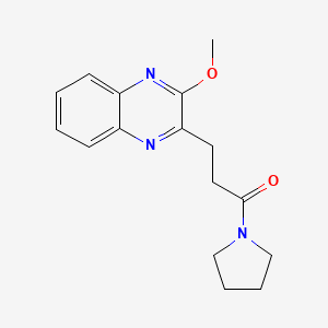 molecular formula C16H19N3O2 B5472158 3-(3-Methoxyquinoxalin-2-yl)-1-pyrrolidin-1-ylpropan-1-one 