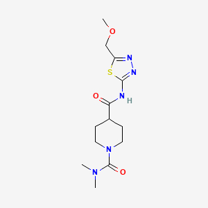 N~4~-[5-(methoxymethyl)-1,3,4-thiadiazol-2-yl]-N~1~,N~1~-dimethylpiperidine-1,4-dicarboxamide