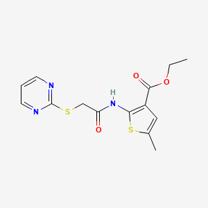 ethyl 5-methyl-2-{[(2-pyrimidinylthio)acetyl]amino}-3-thiophenecarboxylate